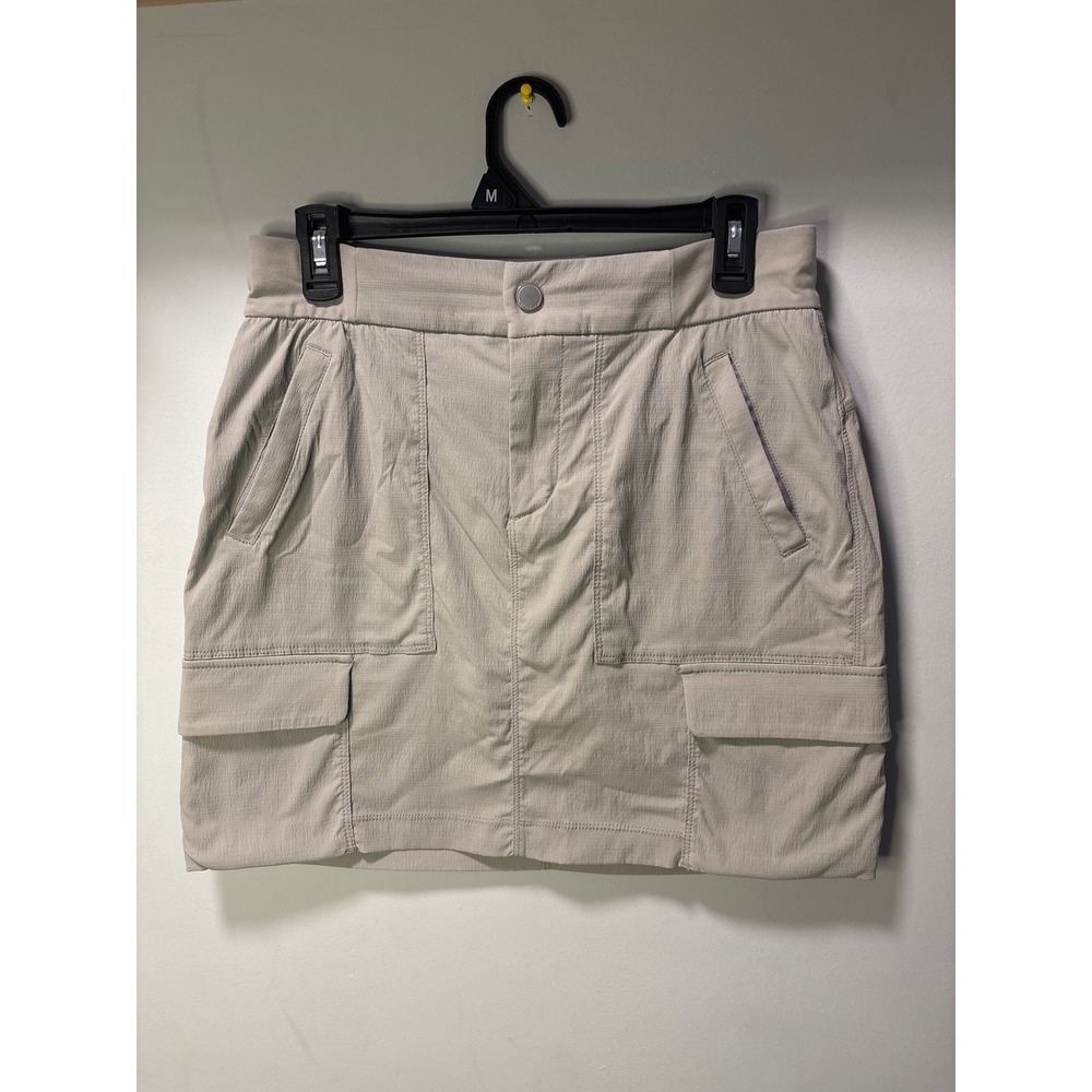 Athleta Trekkie Skort Gray Cargo Hiking Mini Skirt with Shorts Womens Size 4